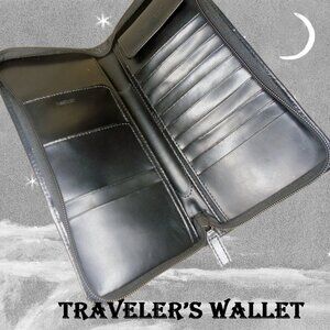 Passport Wallet for Travelers Holds Plane Tickets, Travelers Checks, etc